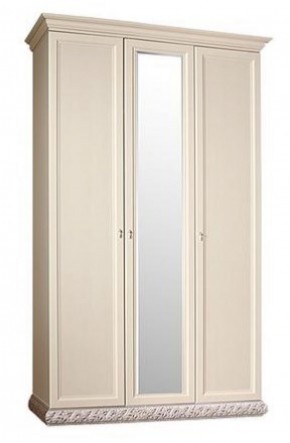 Шкаф платяной (1 зеркало) Тиффани штрих-лак/серебро (ТФШ1/3) в Карталах - kartaly.ok-mebel.com | фото