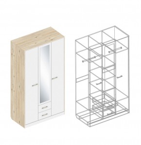 Шкаф "Милана" 3-х створчатый с 2 ящиками по центру в Карталах - kartaly.ok-mebel.com | фото 3
