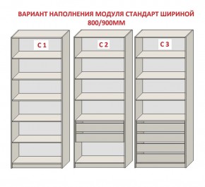 Шкаф распашной серия «ЗЕВС» (PL3/С1/PL2) Серый камень/Небраска натуральный в Карталах - kartaly.ok-mebel.com | фото 6