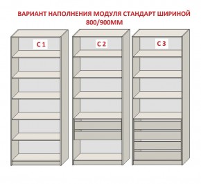 Шкаф распашной серия «ЗЕВС» (PL3/С1/PL2) в Карталах - kartaly.ok-mebel.com | фото 6