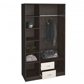 Шкаф Ронда ШК-3 с зеркалом (Венге/Беленый дуб) в Карталах - kartaly.ok-mebel.com | фото 2