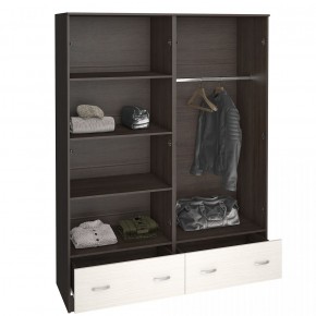 Шкаф Ронда ШК-4 с зеркалом (венге/беленый дуб) в Карталах - kartaly.ok-mebel.com | фото 2