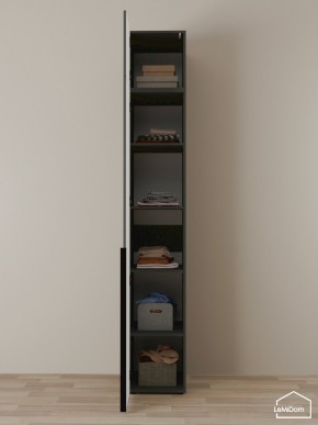 Шкаф с антресолью Linnea MHR-1A-2 2450х400х510 (Графит-М 11.1.25) в Карталах - kartaly.ok-mebel.com | фото 4