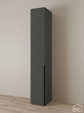 Шкаф с антресолью Linnea MHR-1A-4 2450х400х510 (Графит-М 11.1.25) в Карталах - kartaly.ok-mebel.com | фото