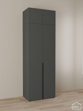 Шкаф с антресолью Linnea MHR-2A-1 2450х800х510 (Графит-М 11.1.25) в Карталах - kartaly.ok-mebel.com | фото