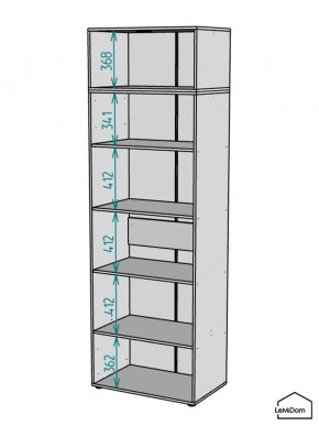 Шкаф с антресолью Linnea MHR-2A-2 2450х800х510 (ДВ-М 11.1.25) в Карталах - kartaly.ok-mebel.com | фото 3