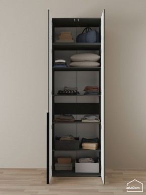 Шкаф с антресолью Linnea MHR-2A-2 2450х800х510 (Графит-М 11.1.25) в Карталах - kartaly.ok-mebel.com | фото 4