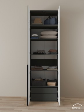 Шкаф с антресолью Linnea MHR-2A-3 2450х800х510 (Графит-М 11.1.25) в Карталах - kartaly.ok-mebel.com | фото 5