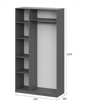 Шкаф ШК-5 (1200) Графит серый в Карталах - kartaly.ok-mebel.com | фото 5