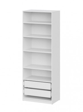 Шкаф ШК-5 + 4 полки + ящики (800) Белый текстурный в Карталах - kartaly.ok-mebel.com | фото 3