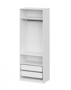 Шкаф ШК-5 + 2 полки + ящики (800) Белый текстурный в Карталах - kartaly.ok-mebel.com | фото 3