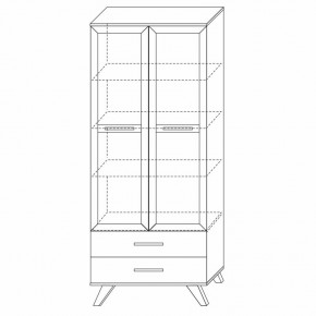 Шкаф-витрина 800 Вега Скандинавия в Карталах - kartaly.ok-mebel.com | фото 6
