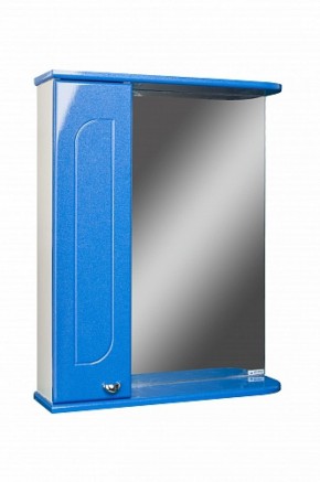 Шкаф-зеркало Радуга Синий металлик 55 левый АЙСБЕРГ (DA1129HZR) в Карталах - kartaly.ok-mebel.com | фото