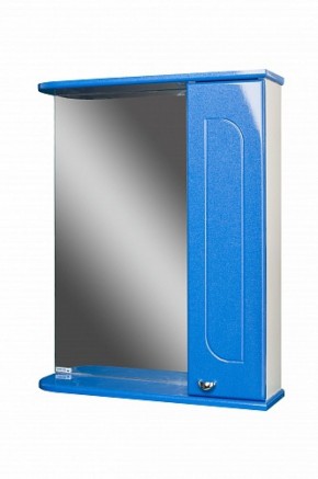 Шкаф-зеркало Радуга Синий металлик 60 правый АЙСБЕРГ (DA1130HZR) в Карталах - kartaly.ok-mebel.com | фото