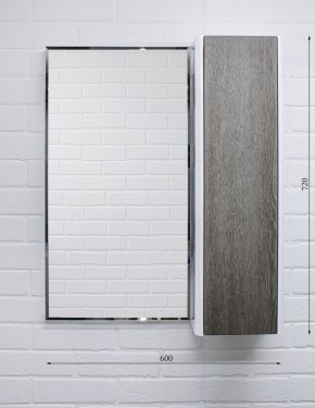 Шкаф-зеркало Uno 60 Дуб серый левый/правый Домино (DU1503HZ) в Карталах - kartaly.ok-mebel.com | фото 7