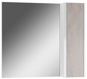 Шкаф-зеркало Uno 80 Дуб серый левый/правый Домино (DU1504HZ) в Карталах - kartaly.ok-mebel.com | фото 1
