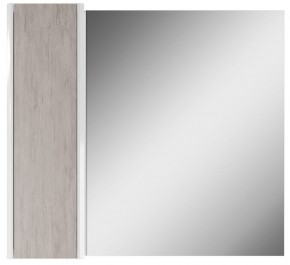 Шкаф-зеркало Uno 80 Дуб серый левый/правый Домино (DU1504HZ) в Карталах - kartaly.ok-mebel.com | фото 2