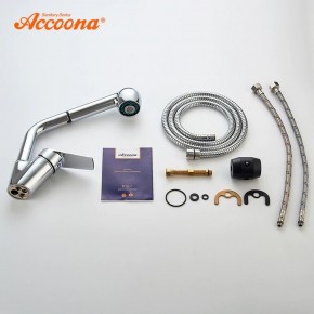 Смеситель для кухни Accoona A5410 с вытягивающейся лейкой в Карталах - kartaly.ok-mebel.com | фото 3