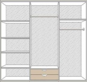 Спальня Ольга (комплект 6 дв.) беж/золото матовый в Карталах - kartaly.ok-mebel.com | фото 3