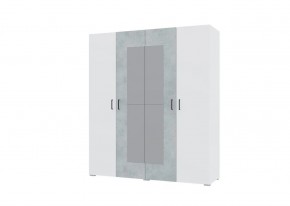Спальный гарнитур NOVA (модульный) белый/бетон в Карталах - kartaly.ok-mebel.com | фото 4