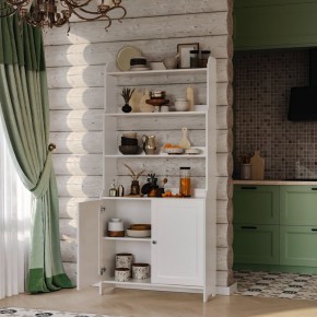Стеллаж 20 Вествик, массив сосны, цвет белый в Карталах - kartaly.ok-mebel.com | фото 4