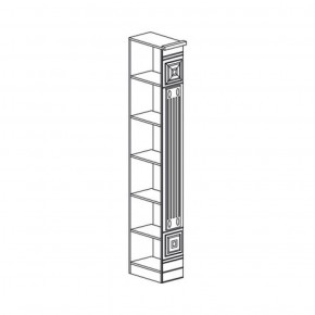 Стеллаж (торцевой) №190 "Лючия" Дуб оксфорд в Карталах - kartaly.ok-mebel.com | фото 2