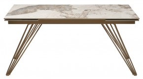 Стол ACERRA NEW 160 GLOSS LUXURY PANDORA SOLID CERAMIC/ каркас цвета шампань, ®DISAUR в Карталах - kartaly.ok-mebel.com | фото 11
