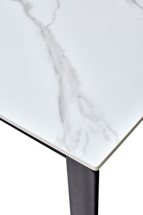 Стол CORNER 120 MATT WHITE MARBLE SOLID CERAMIC / BLACK, ®DISAUR в Карталах - kartaly.ok-mebel.com | фото 3