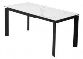 Стол CORNER 120 MATTE STATUARIO Белый мрамор матовый керамика, стекло/ черный каркас, ®DISAUR в Карталах - kartaly.ok-mebel.com | фото 6