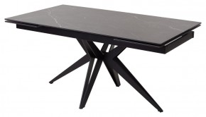 Стол FORIO 160 MATT BLACK MARBLE SOLID CERAMIC / BLACK, ®DISAUR в Карталах - kartaly.ok-mebel.com | фото