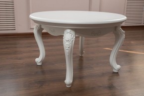 Стол журнальный круглый Мишель (белый матовый) в Карталах - kartaly.ok-mebel.com | фото 3