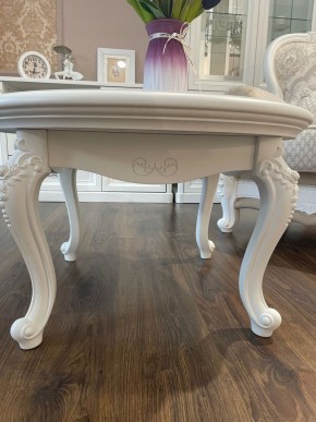 Стол журнальный круглый Мишель (белый матовый) в Карталах - kartaly.ok-mebel.com | фото 5