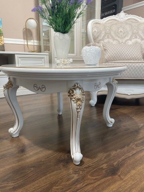 Стол журнальный круглый Натали (белый глянец) в Карталах - kartaly.ok-mebel.com | фото 4