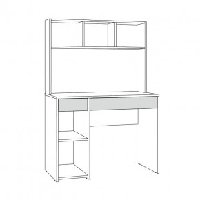 Стол компьютерный 12.77 F Комфорт (Белый РЕ шагрень) в Карталах - kartaly.ok-mebel.com | фото 4