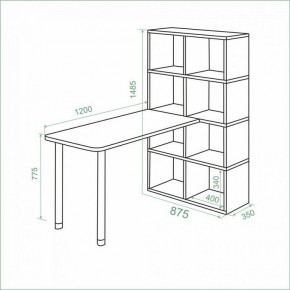 Стол компьютерный Bartolo в Карталах - kartaly.ok-mebel.com | фото 2