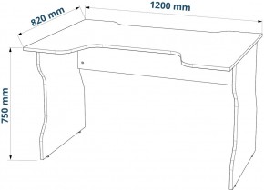 Стол компьютерный ВАРДИГ K1 120x82, антрацит/красный в Карталах - kartaly.ok-mebel.com | фото 3