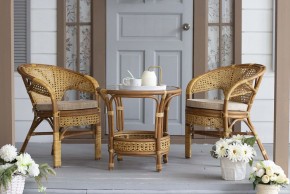 Стол круглый Пеланги 02/15 (Миндаль матовый) в Карталах - kartaly.ok-mebel.com | фото 3