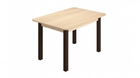 Стол ЛДСП (опоры черные) ясень шимо светлый в Карталах - kartaly.ok-mebel.com | фото