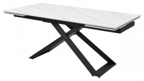 Стол LIVORNO 180 MATT WHITE MARBLE SOLID CERAMIC / BLACK, ®DISAUR в Карталах - kartaly.ok-mebel.com | фото 2
