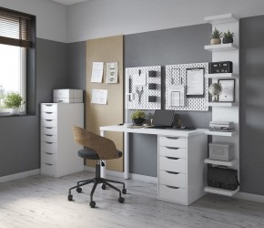 Стол письменный Ингар белый,120x75, с одной тумбой в Карталах - kartaly.ok-mebel.com | фото 2