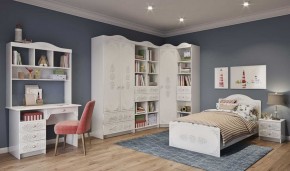 KI-KI СТД1070.1 Стол письменный (белый/белое дерево) в Карталах - kartaly.ok-mebel.com | фото 2