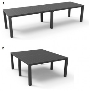 Стол раскладной Джули (Julie Double table 2 configurations) Графит в Карталах - kartaly.ok-mebel.com | фото 1