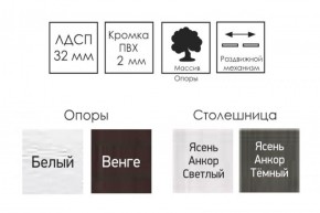 Стол раскладной Ялта-2 (опоры массив резной) в Карталах - kartaly.ok-mebel.com | фото 4