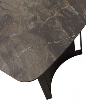 Стол RASMUS 160 KL-80 Серый мрамор, итальянская керамика / черный каркас, ®DISAUR в Карталах - kartaly.ok-mebel.com | фото 9