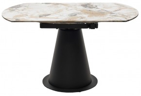 Стол TERAMO 135 GLOSS GRAND JADE SOLID CERAMIC, керамика, поворотн.механизм / Черный каркас, ®DISAUR в Карталах - kartaly.ok-mebel.com | фото 16