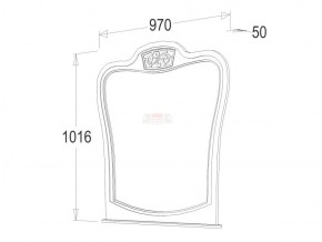 Стол туалетный + Зеркало навесное Ольга-12 (МДФ) в Карталах - kartaly.ok-mebel.com | фото 6