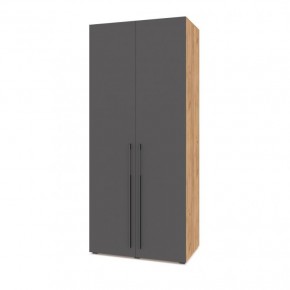 СТОУН С22 Шкаф 2-х створчатый (золотой дуб/графит) в Карталах - kartaly.ok-mebel.com | фото