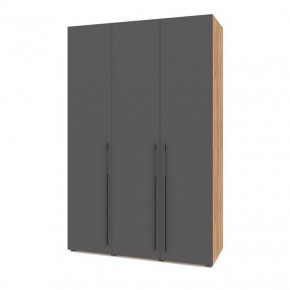 СТОУН С31 Шкаф 3-х створчатый (дуб золотой/графит) в Карталах - kartaly.ok-mebel.com | фото