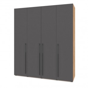 СТОУН С41 Шкаф 4-х створчатый (дуб золотой/графит) в Карталах - kartaly.ok-mebel.com | фото