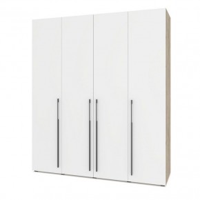 СТОУН С41 Шкаф 4-х створчатый (серый дуб/белый) в Карталах - kartaly.ok-mebel.com | фото